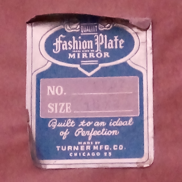 Vintage Turner Mfg. Hanging Mirror - Picture 4 of 4